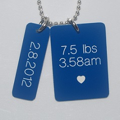 Plastic Baby Feet and Name Set Back