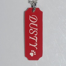 Plastic Rectangular Dusty Name Tag Back with Scalloped Edges1