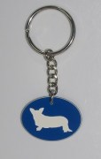Plastic Corgi Key Chain in Blue